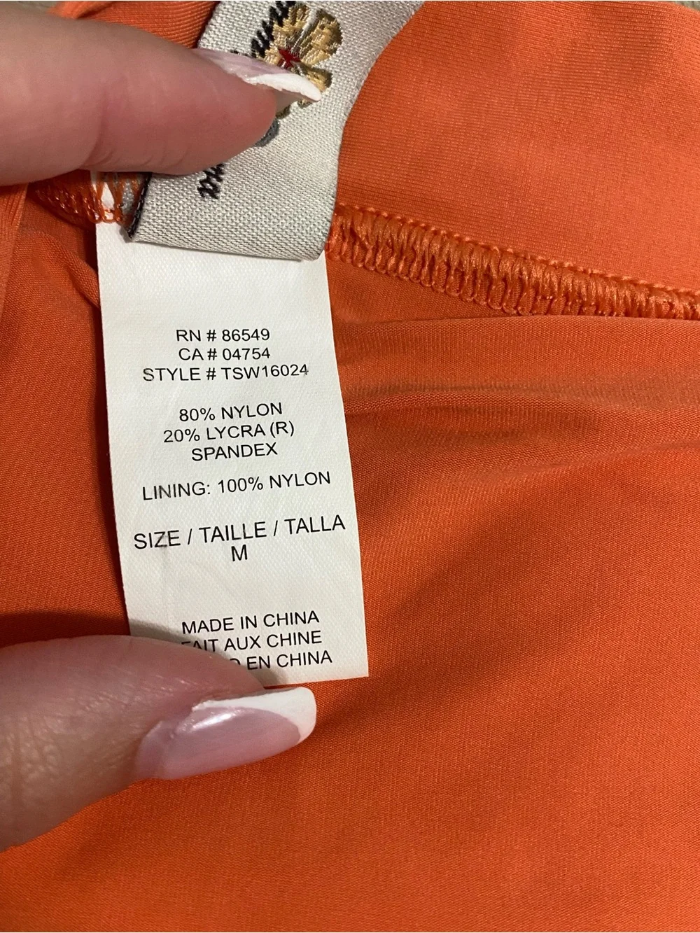 Tommy Bahama Orange Push-Up Bikini Top with Skirted Bottom